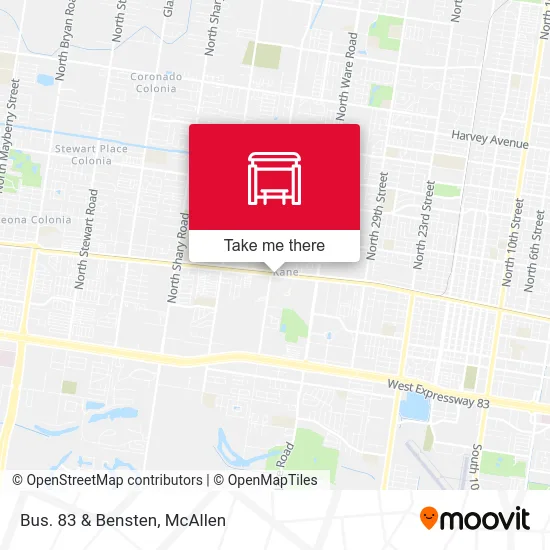 Mapa de Bus. 83 & Bensten