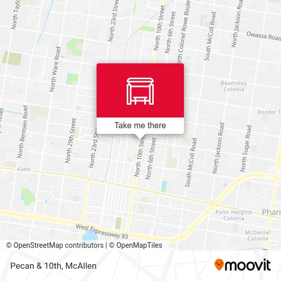 Mapa de Pecan & 10th