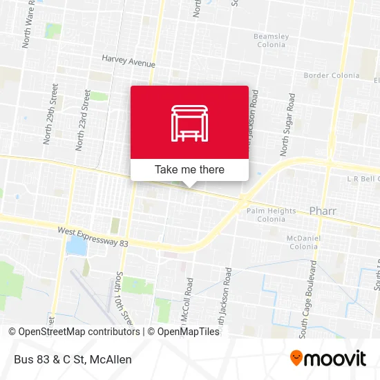 Mapa de Bus 83 & C St