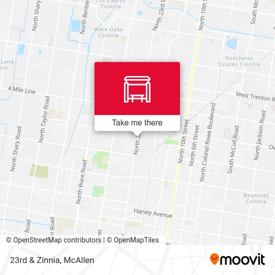 Mapa de 23rd & Zinnia
