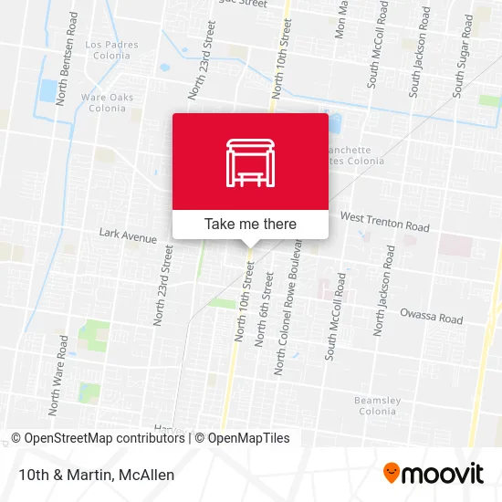 Mapa de 10th & Martin