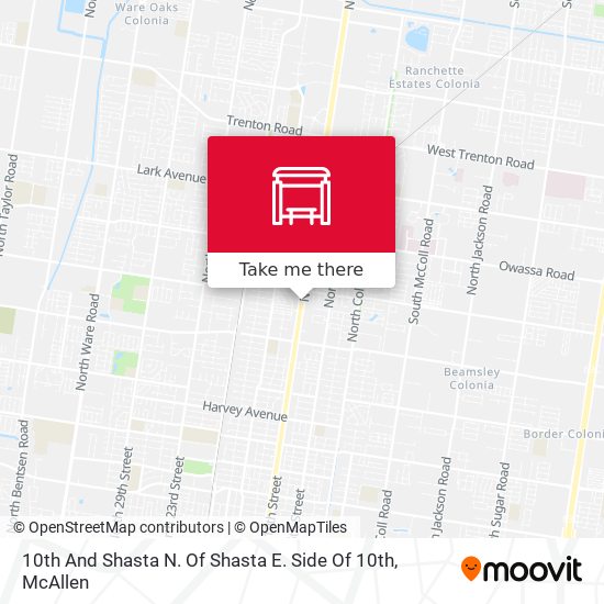 Mapa de 10th And Shasta N. Of Shasta E. Side Of 10th