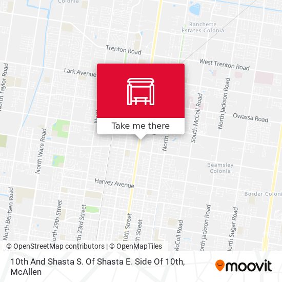 Mapa de 10th And Shasta S. Of Shasta E. Side Of 10th