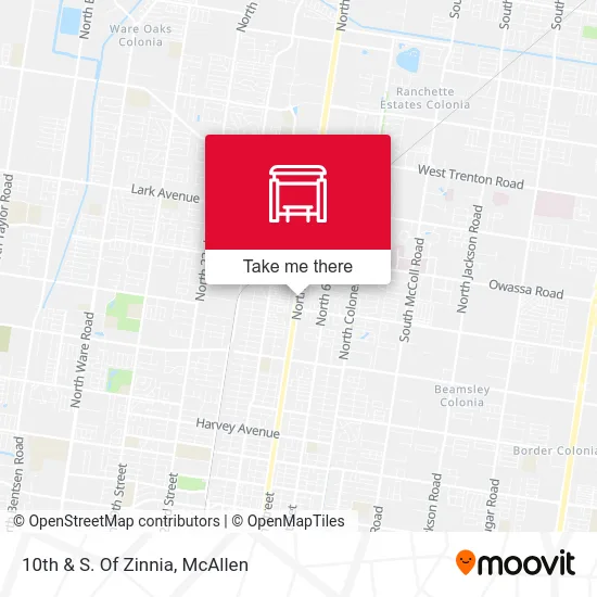 Mapa de 10th & S. Of Zinnia