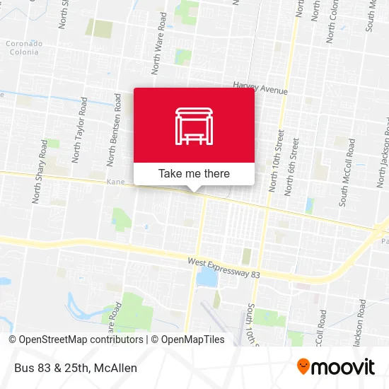 Mapa de Bus 83 & 25th