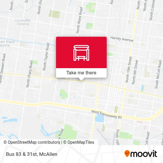 Bus 83 & 31st map