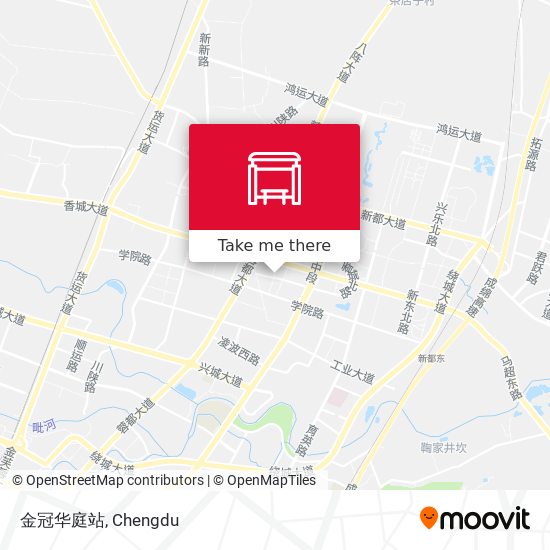 金冠华庭站 map
