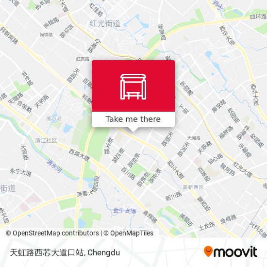 天虹路西芯大道口站 map
