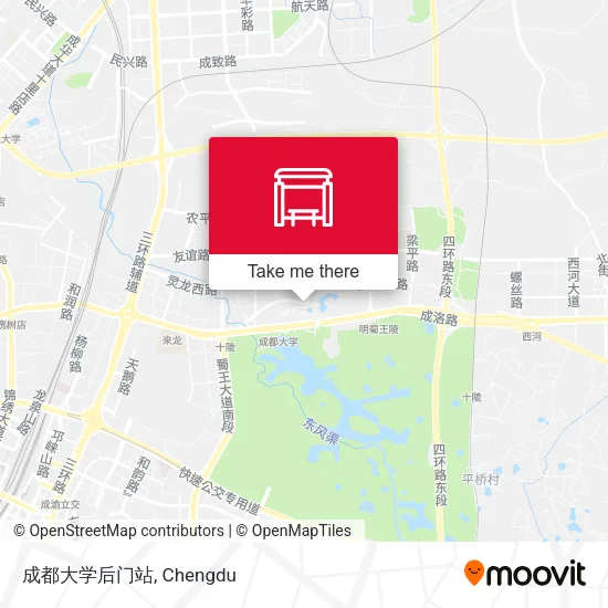 成都大学后门站 map