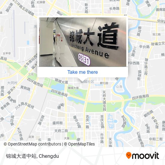 锦城大道中站 map