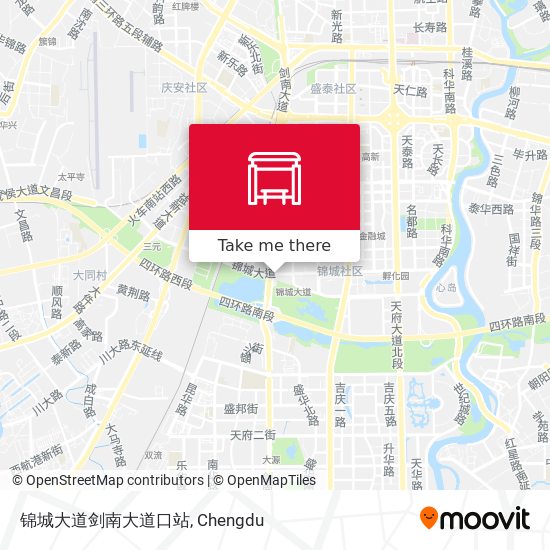 锦城大道剑南大道口站 map