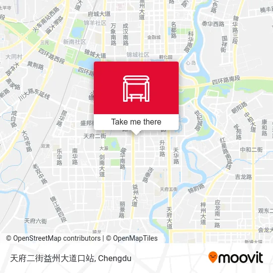 天府二街益州大道口站 map