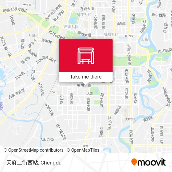 天府二街西站 map