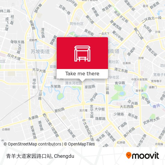 青羊大道家园路口站 map