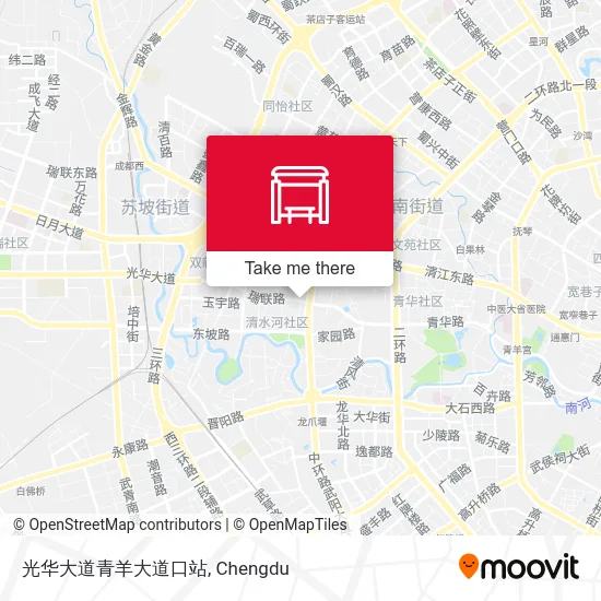 光华大道青羊大道口站 map