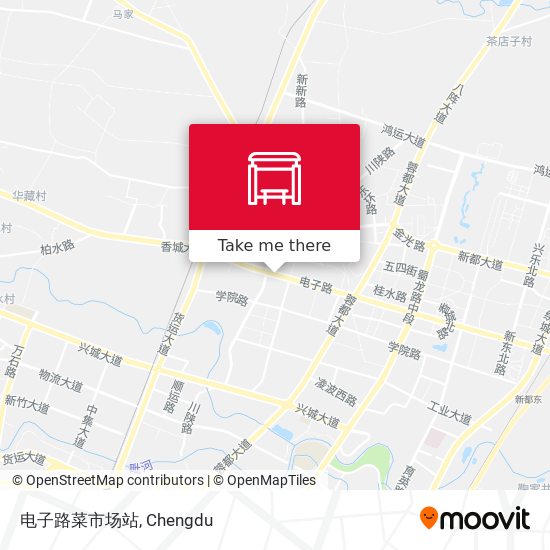 电子路菜市场站 map