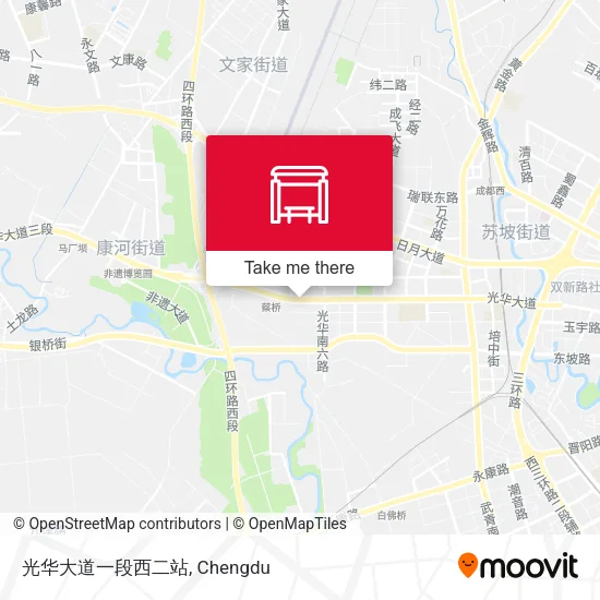 光华大道一段西二站 map