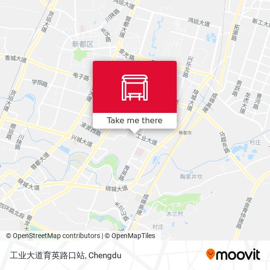 工业大道育英路口站 map