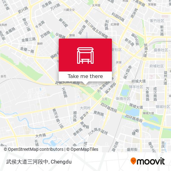 武侯大道三河段中 map