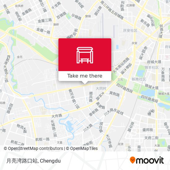 月亮湾路口站 map