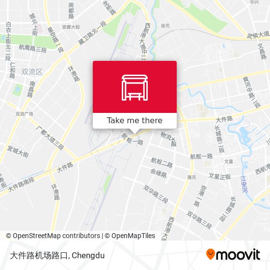 大件路机场路口 map
