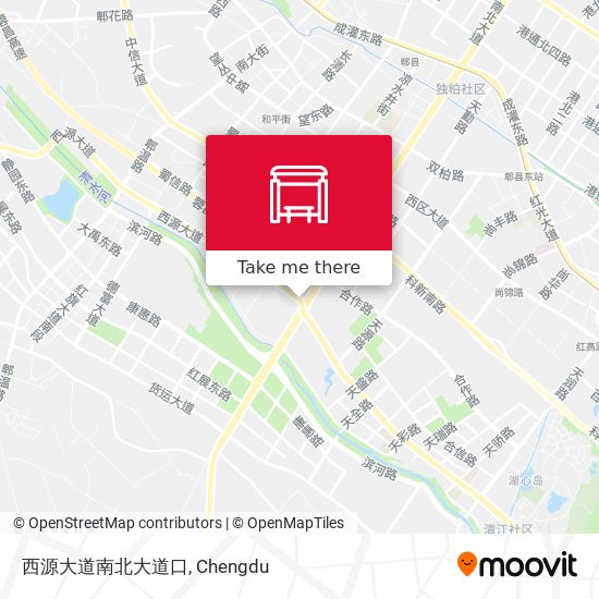 西源大道南北大道口 map