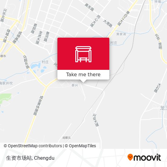 生资市场站 map