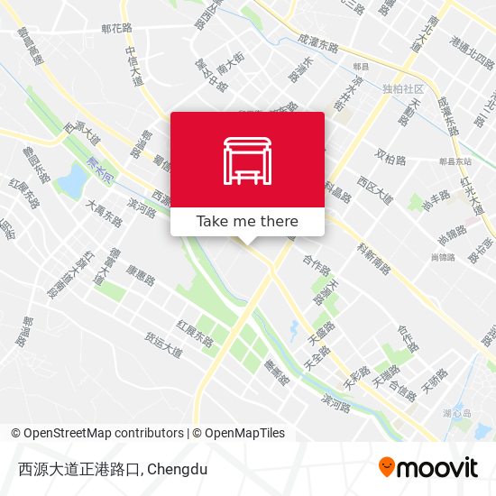 西源大道正港路口 map