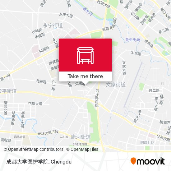 成都大学医护学院 map