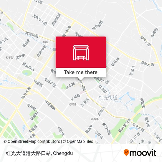 红光大道港大路口站 map
