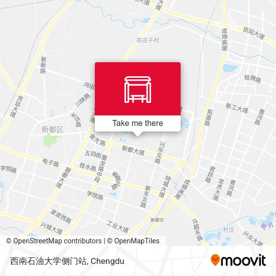 西南石油大学侧门站 map