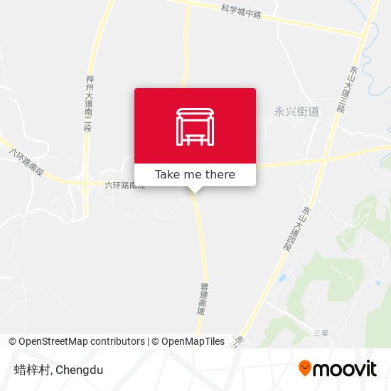 蜡梓村 map