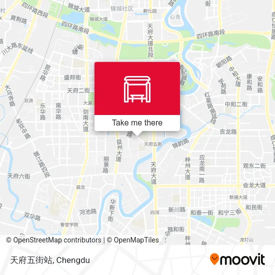 天府五街站 map