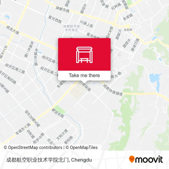 成都航空职业技术学院北门 map