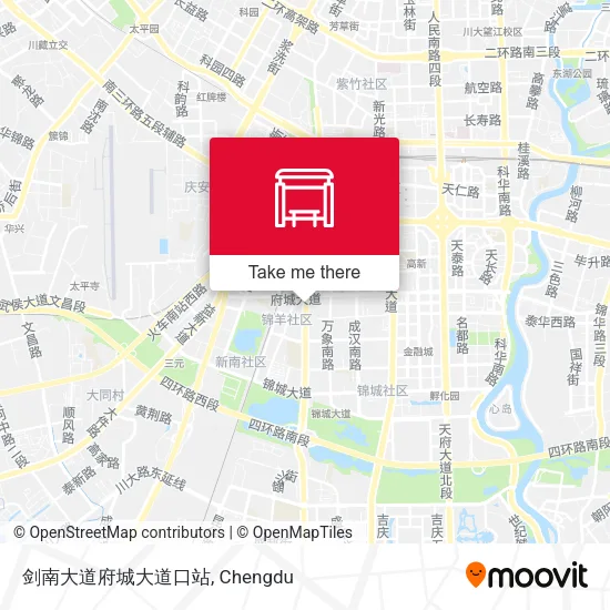 剑南大道府城大道口站 map