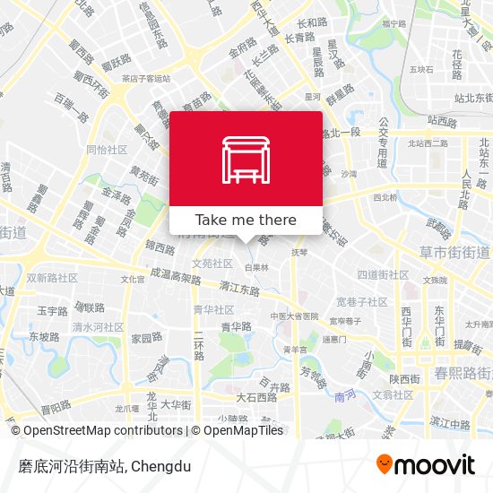 磨底河沿街南站 map