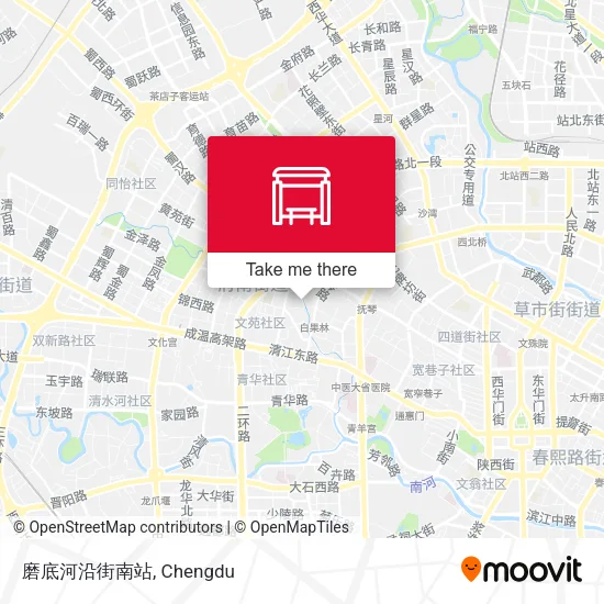 磨底河沿街南站 map