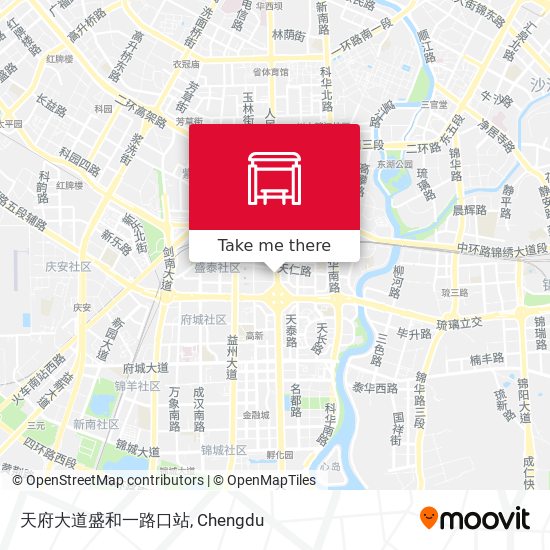 天府大道盛和一路口站 map