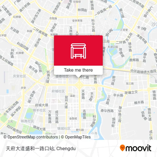 天府大道盛和一路口站 map