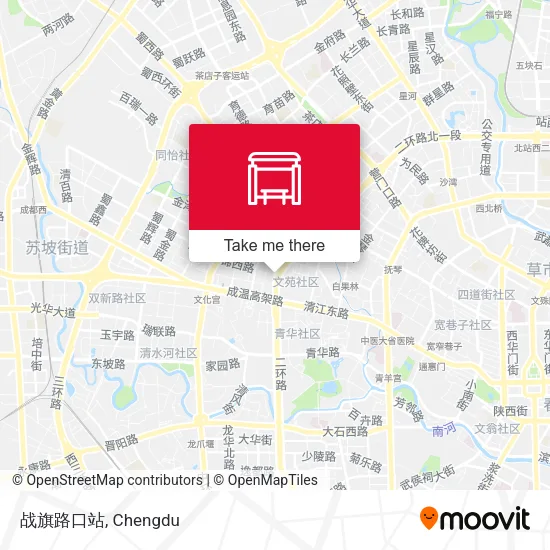 战旗路口站 map