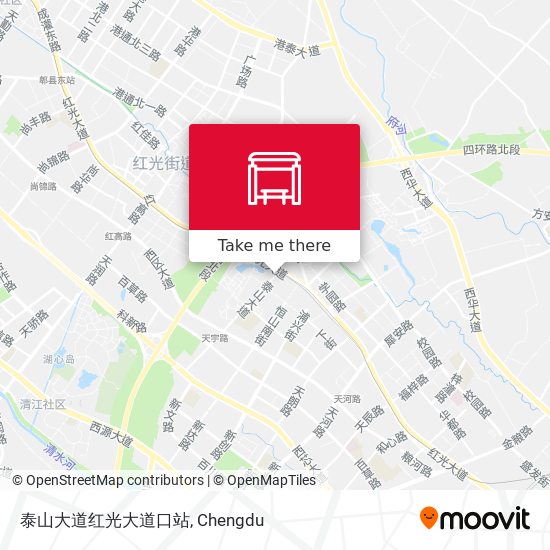泰山大道红光大道口站 map