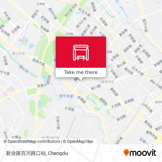 新业路百川路口站 map