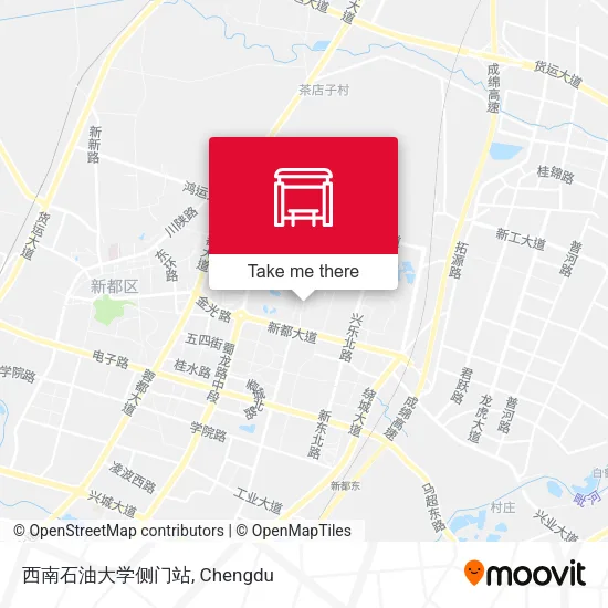 西南石油大学侧门站 map