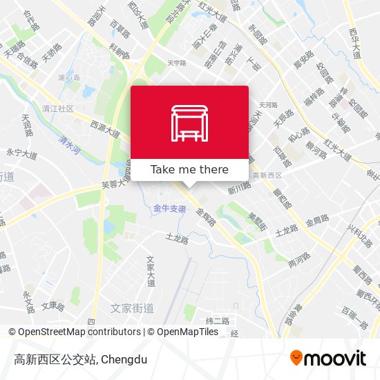 高新西区公交站 map