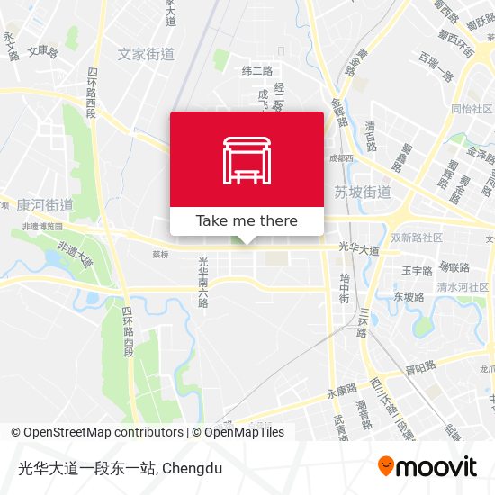 光华大道一段东一站 map