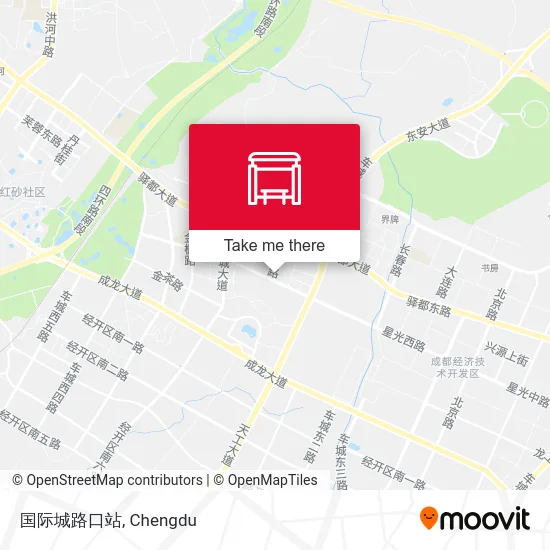 国际城路口站 map