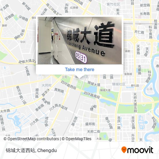 锦城大道西站 map