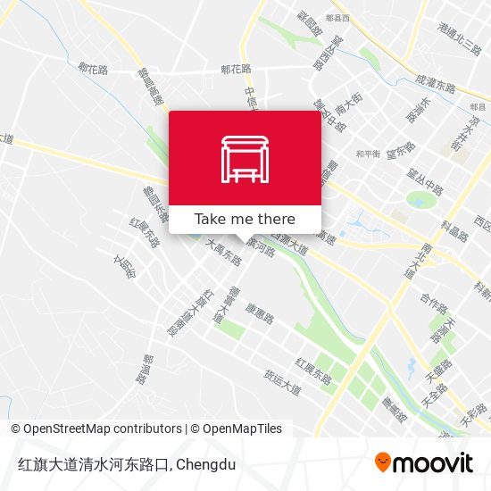 红旗大道清水河东路口 map