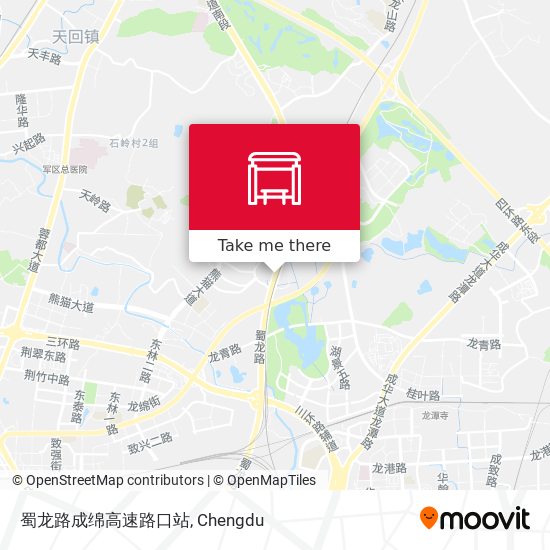 蜀龙路成绵高速路口站 map