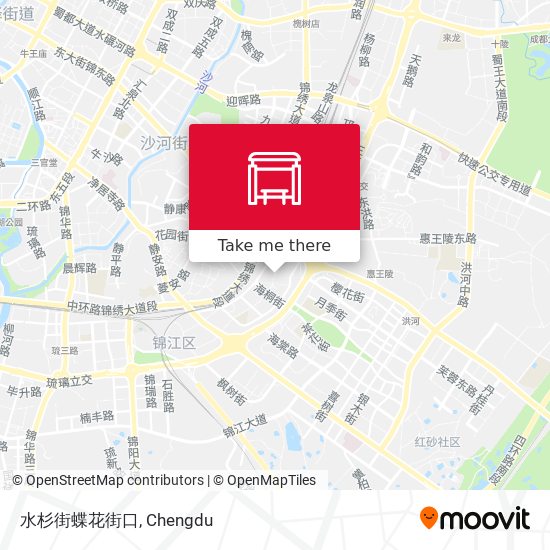 水杉街蝶花街口 map